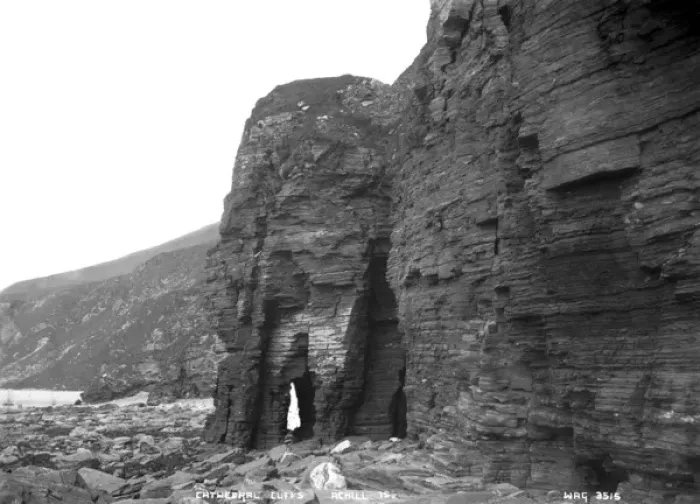 Framed Print : Cathedral Cliffs, Achill Is Framed Print : Cathedral Cliffs, Achill Is