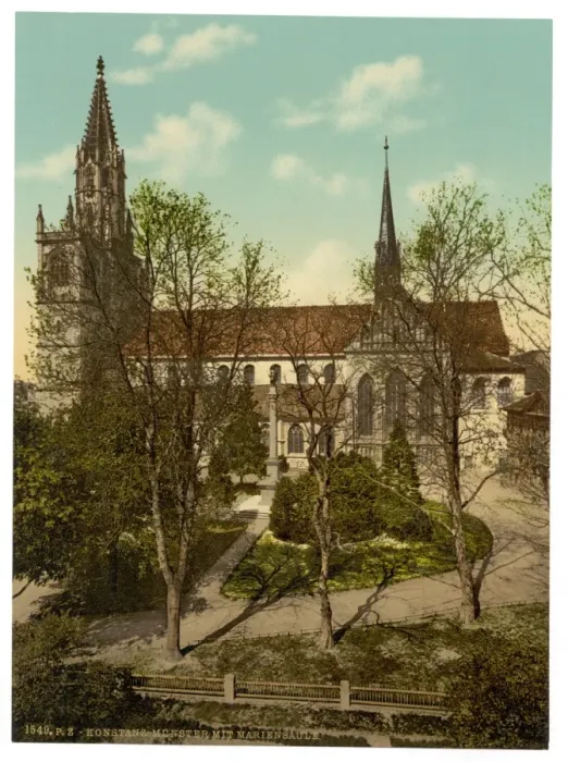 Framed Print : The Cathedral and Column of Mary, Constance (i. e. Konstanz) Framed Print : The Cathedral and Column of Mary, Constance (i. e. Konstanz)