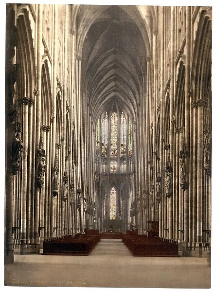 The cathedral interior, Cologne, the Rhine, Germany