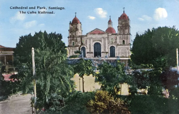 Framed Print : Cathedral and Park, Santiago de Cuba, Cuba Framed Print : Cathedral and Park, Santiago de Cuba, Cuba