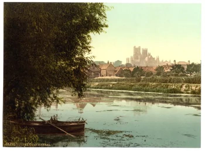Framed Print : The cathedral from the river, Ely, England Framed Print : The cathedral from the river, Ely, England