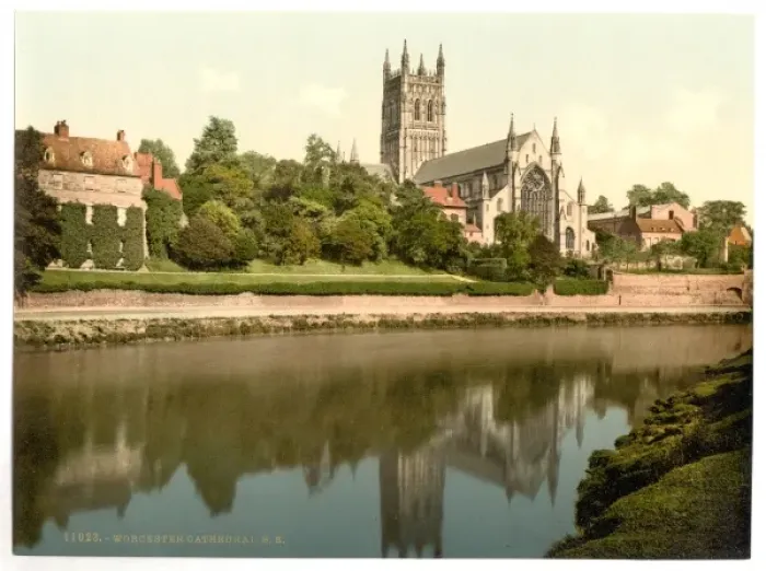 Framed Print : Cathedral, S. E. Worcester, England Framed Print : Cathedral, S. E. Worcester, England