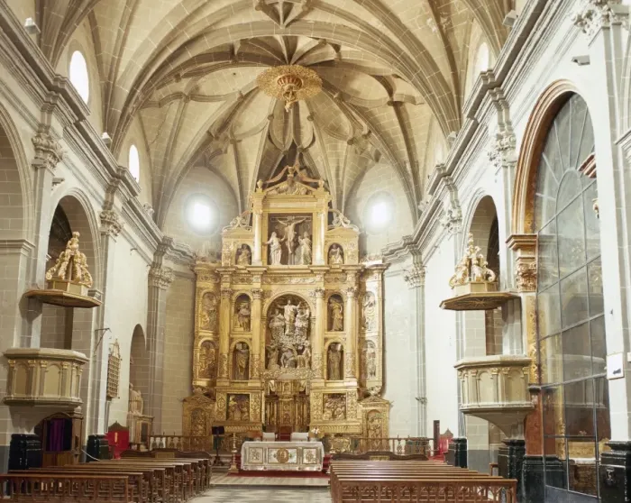 Framed Print : Cathedral of the Savior. Inside view. Albarracin. Aragon. Sp Framed Print : Cathedral of the Savior. Inside view. Albarracin. Aragon. Sp