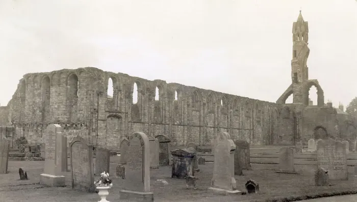 Framed Print : Cathedral of St Andrew, St Andrews, Fife, Scotland - ruins of south transept and nave, looking SW Date: 1930s Framed Print : Cathedral of St Andrew, St Andrews, Fife, Scotland - ruins of south transept and nave, looking SW Date: 1930s