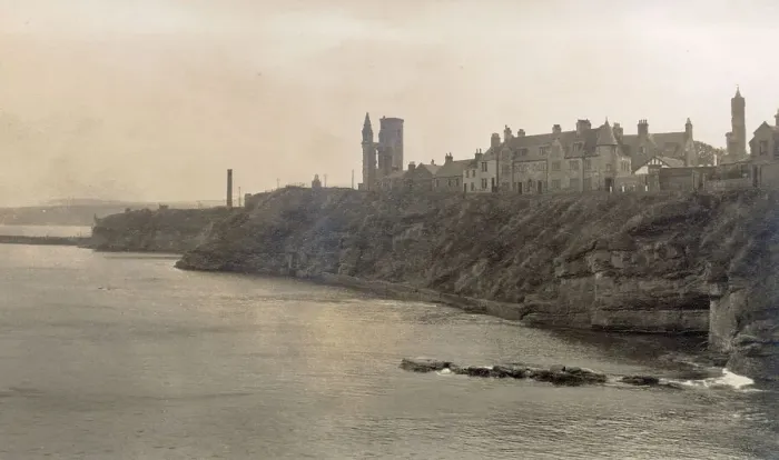 Framed Print : Cathedral of St Andrew, St Andrews, Fife, Scotland - Cathedral ruins viewed from the Castle Date: 1930s Framed Print : Cathedral of St Andrew, St Andrews, Fife, Scotland - Cathedral ruins viewed from the Castle Date: 1930s
