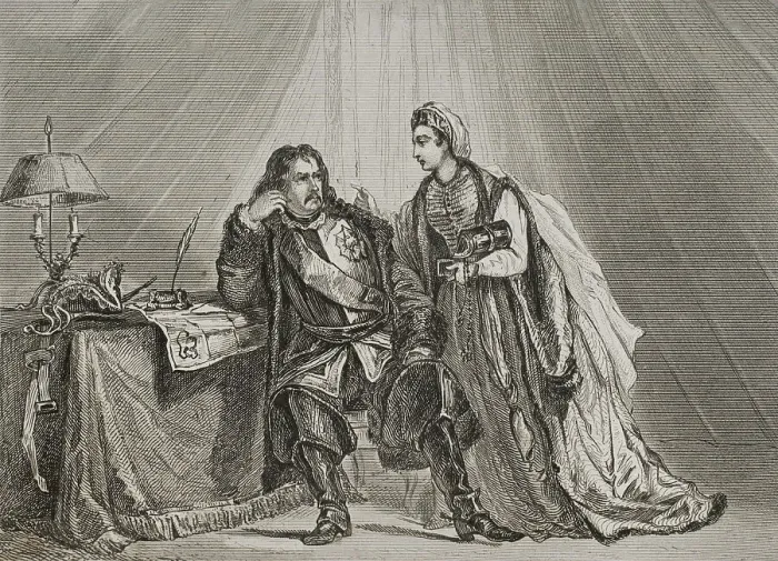 Framed Print : Catherine the Great suggests Peter III surrender with Turks Framed Print : Catherine the Great suggests Peter III surrender with Turks