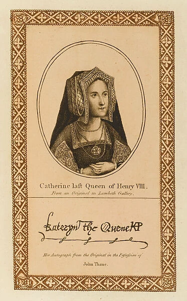 Catherine Parr. CATHERINE PARR queen of Henry VIII with her autograph