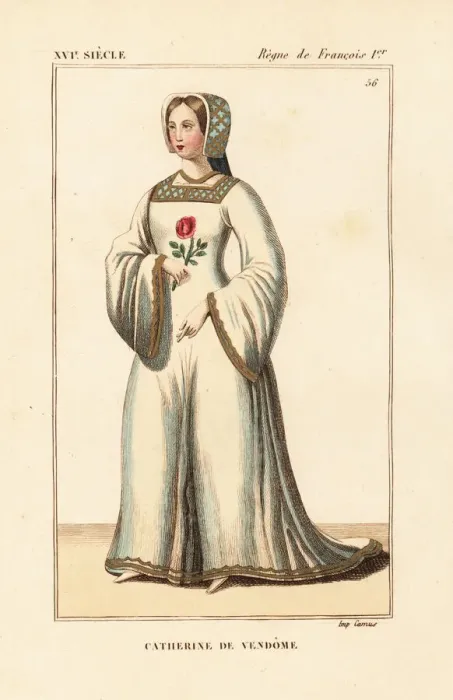Framed Print : Catherine de Vendome, wife of Jean d Estrees, d. 1567 Framed Print : Catherine de Vendome, wife of Jean d Estrees, d. 1567