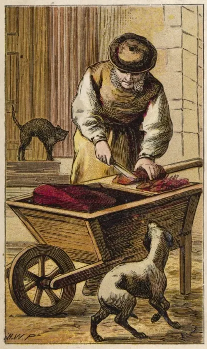 Framed Print : Cats Meat Man / Petherick Framed Print : Cats Meat Man / Petherick