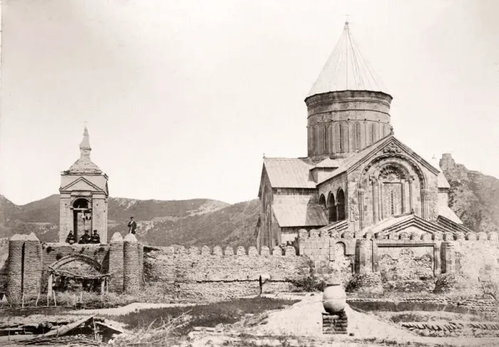 Framed Print : Caucasus Georgia - cathedral at Mtskheta Framed Print : Caucasus Georgia - cathedral at Mtskheta