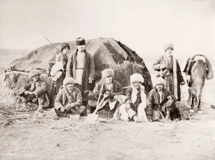 Framed Print : Caucasus Georgia - group of country people Framed Print : Caucasus Georgia - group of country people