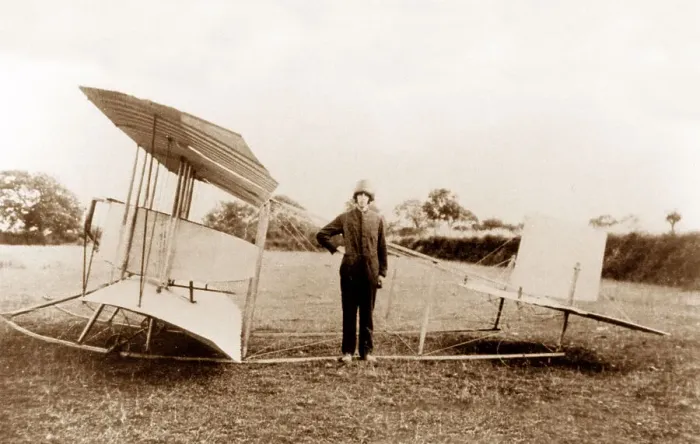 Framed Print : Caudron Biplane early 1900s Framed Print : Caudron Biplane early 1900s