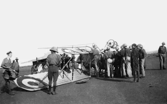 Framed Print : Caudron G111 crash landed at Maktau Camp, Kenya, WW1 Framed Print : Caudron G111 crash landed at Maktau Camp, Kenya, WW1