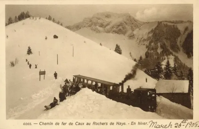 Framed Print : Caux Railway - Switzerland