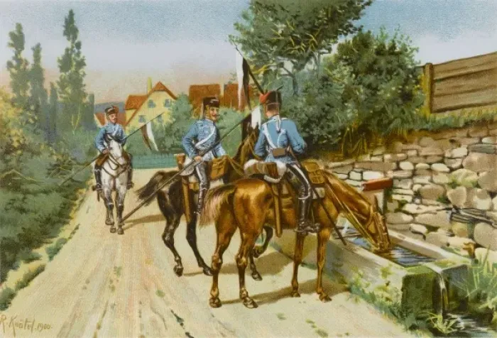 Framed Print : Cavalry Horses Drinking Framed Print : Cavalry Horses Drinking