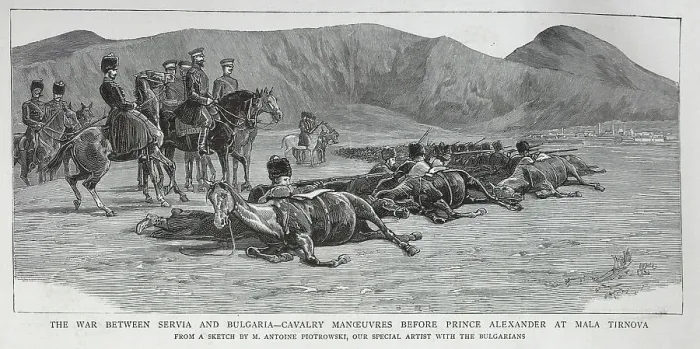 Framed Print : Cavalry Manoeuvres, Serbo-Bulgarian War Framed Print : Cavalry Manoeuvres, Serbo-Bulgarian War