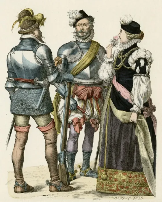 Framed Print : Cavalrymen & Lady 1560 Framed Print : Cavalrymen & Lady 1560