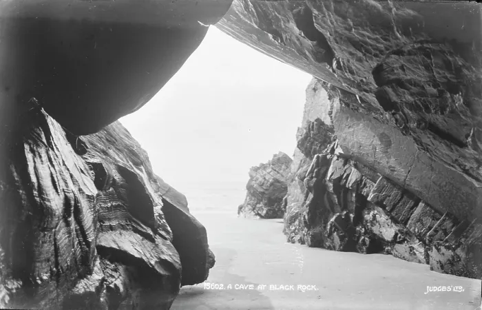 Framed Print : A Cave at Black Rock