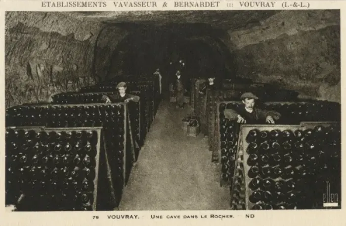 Framed Print : A cave carved out of rock to store Champagne in France Framed Print : A cave carved out of rock to store Champagne in France