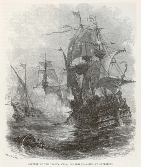Framed Print : Cavendish Captures Ship Framed Print : Cavendish Captures Ship