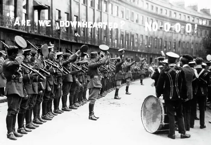 Framed Print : Cavendish Crescent, Bath during WW1 Framed Print : Cavendish Crescent, Bath during WW1