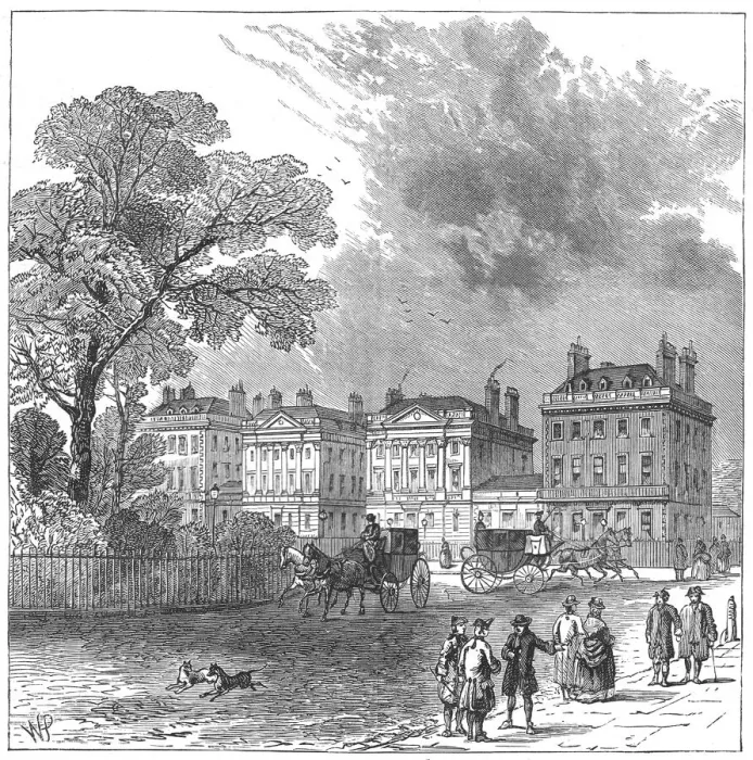 Framed Print : Cavendish Square 1820 Framed Print : Cavendish Square 1820