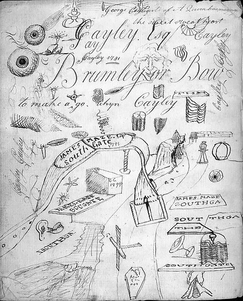 Cayley exercise book inside front cover