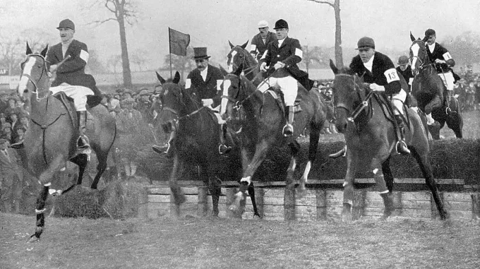 Framed Print : Cecil Aldin riding in his last point-to-point Framed Print : Cecil Aldin riding in his last point-to-point