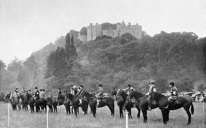 Framed Print : Cecil Aldin's all-children's pony show, Dunster Castle Framed Print : Cecil Aldin's all-children's pony show, Dunster Castle