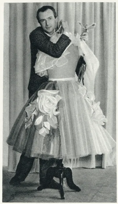 Framed Print : Cecil Beaton (1904-1980) disguised as a Ballerina behind one of his own creations, a dress from the new de Basil ballet, Lichine's Pavillon Framed Print : Cecil Beaton (1904-1980) disguised as a Ballerina behind one of his own creations, a dress from the new de Basil ballet, Lichine's Pavillon