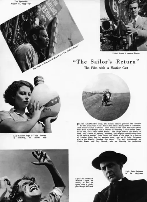 Framed Print : Cecil Beatons film The Sailors Return Framed Print : Cecil Beatons film The Sailors Return