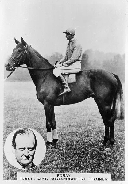 Cecil Boyd-Rochfort (inset) and jockey on Foray