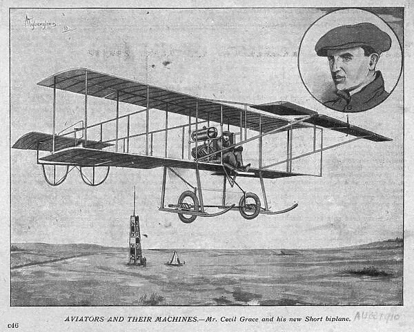 Cecil Grace and his new Short biplane