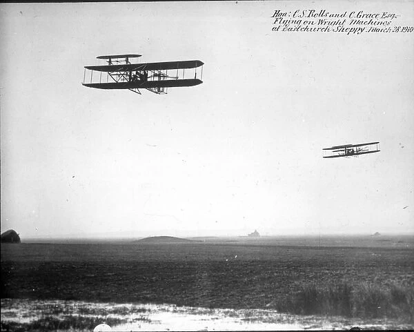 Cecil Stanley Grace and The Hon Charles Stewart Rolls flying