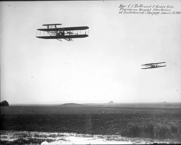 Framed Print : Cecil Stanley Grace and The Hon Charles Stewart Rolls flying Framed Print : Cecil Stanley Grace and The Hon Charles Stewart Rolls flying