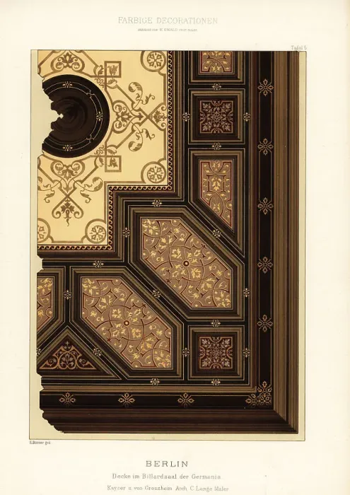 Framed Print : Ceiling in the billiard hall of Germania, Berlin Framed Print : Ceiling in the billiard hall of Germania, Berlin