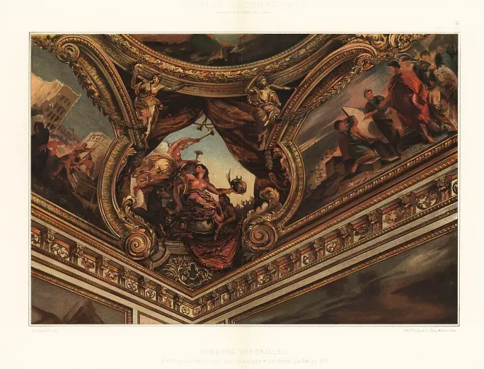 Framed Print : Ceiling painting from the Palace of Versailles, 17th century Framed Print : Ceiling painting from the Palace of Versailles, 17th century
