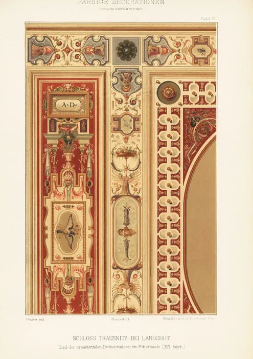 Framed Print : Ceiling painting, Trausnitz Castle, Germany, 16th century Framed Print : Ceiling painting, Trausnitz Castle, Germany, 16th century