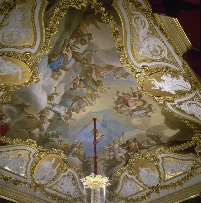 Framed Print : Ceiling paintings. Royal Palace of El Pardo. Spain Framed Print : Ceiling paintings. Royal Palace of El Pardo. Spain