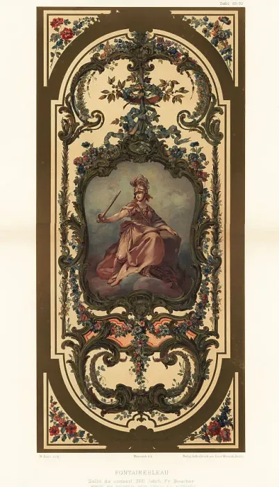 Framed Print : Ceiling in the Palace of Fontainebleau, 18th century Framed Print : Ceiling in the Palace of Fontainebleau, 18th century