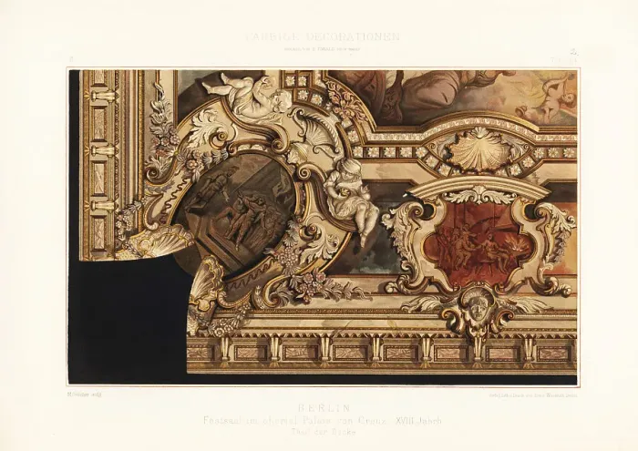 Framed Print : Ceiling in the former Palais Creutz, Berlin, 18th century Framed Print : Ceiling in the former Palais Creutz, Berlin, 18th century