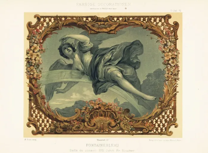 Framed Print : Ceiling panel in the Palace of Fontainebleau, 18th century Framed Print : Ceiling panel in the Palace of Fontainebleau, 18th century