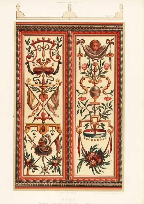 Framed Print : Ceiling panels in the Old Town Hall, Prague, 17th century Framed Print : Ceiling panels in the Old Town Hall, Prague, 17th century