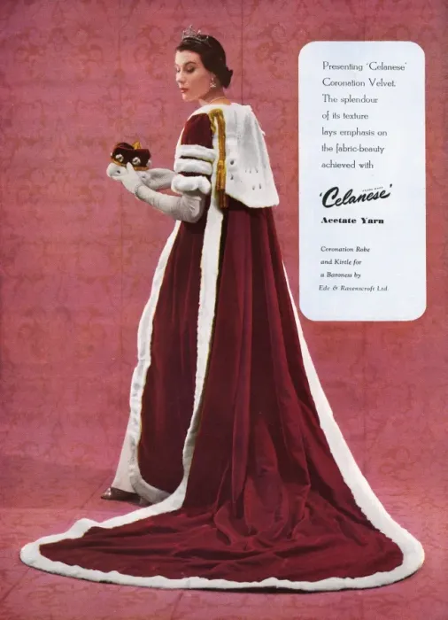 Framed Print : Celanese Coronation advertisement, 1953 Framed Print : Celanese Coronation advertisement, 1953