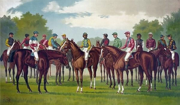 Celebrated winning horses and jockeys of the american turf