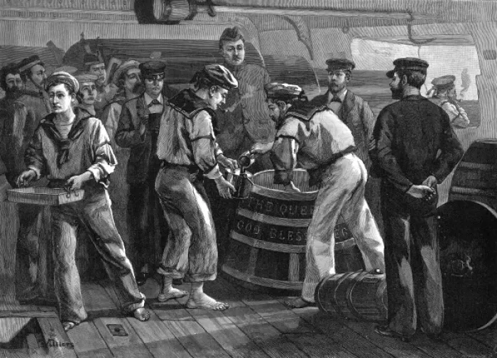 Framed Print : Celebrating the Jubilee on Board a Man of War - Extra Ration Framed Print : Celebrating the Jubilee on Board a Man of War - Extra Ration