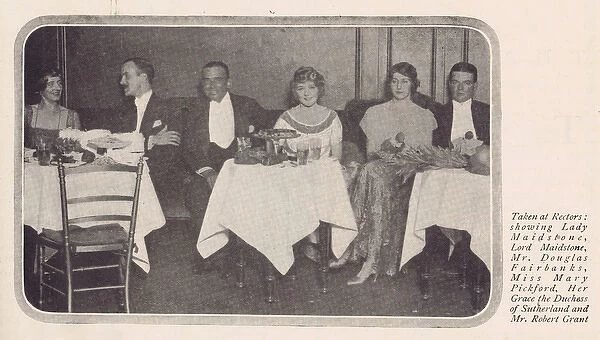 Celebrity guests at Rectors nightclub, London, 1921