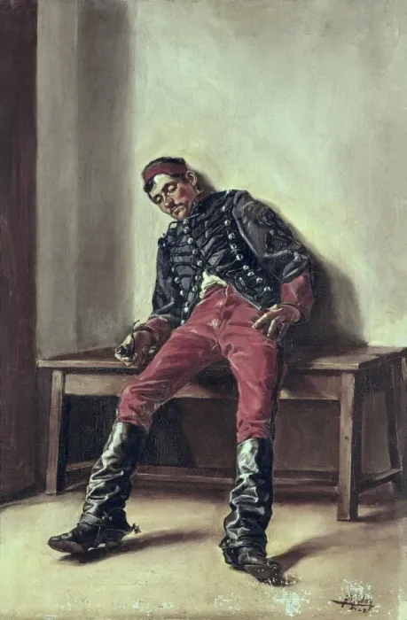 Framed Print : In the cell. Costumbrism. Painting Framed Print : In the cell. Costumbrism. Painting
