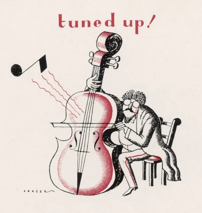 Framed Print : Cellist Tunes up 1931 Framed Print : Cellist Tunes up 1931