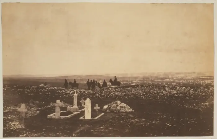 Framed Print : Cemetery on Cathcarts Hill - officers on the look-out Framed Print : Cemetery on Cathcarts Hill - officers on the look-out